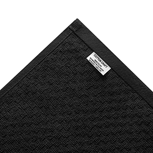 COTTON CRAFT Amazing Kitchen Towels - 8 Pack 100% Cotton Waffle Terry Towel - color: Black, size: 8 Pack