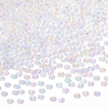 PH PandaHall 6000 Pcs 11/0 Glass Seed Beads, AB Color 2mm Seed Beads Round White Waist Bead Mini Spacer Bead for Earring Choker Bracelet Neckalce Waist Chain Jewelry DIY Crafts Making - color: AB Color-6000 Pcs