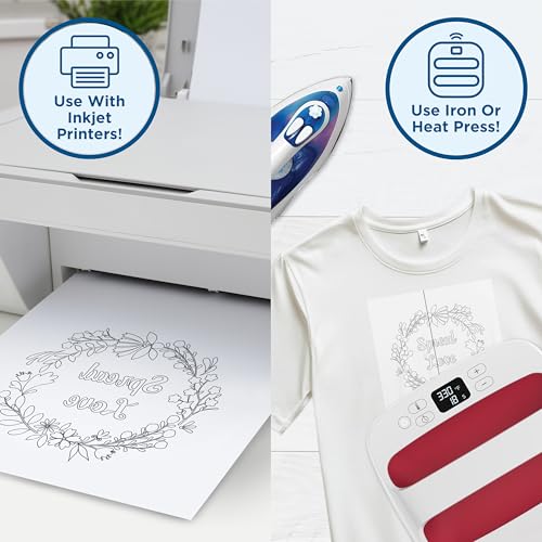 PrintWorks Water Soluble Embroidery Paper 8.5" x 11" - 12 Sheets - Made in the USA - Dissolvable Inkjet Printable Embroidery Transfer Paper - Stitch Patterns by Hand or with a Machine (00524) - size: 12 Sheets
