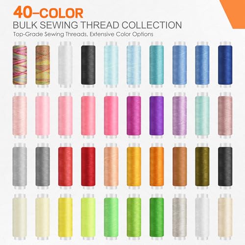 SUTQIGUI Sewing Kit for Adults with Heavy Duty Fabric Scissors, 241 Pcs Newly Upgraded Hand Travel Sewing Kit Professional Needle and Thread Kit, Portable Sewing Supplies for Travel Home Beginners