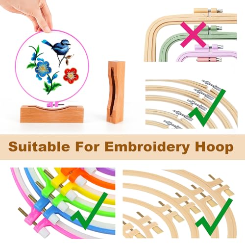 Embroidery Hoop Display Stand 3Pack Suitable Embroidery Hoop Frame,Cross Stitch Stand Base Embroidery Display Stand Display Cross Stitch Hoop Frame Stand (Suitable 7-9.6IN Frame)
