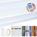 Needlepoint Kits for Beginners, Needlepoint Starter Kit for DIY Craft - color: white 14mesh