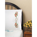 Design Works Crafts Tobin, 20" x 30" Stamped Pillowcases for Embroidery, Love Always, White