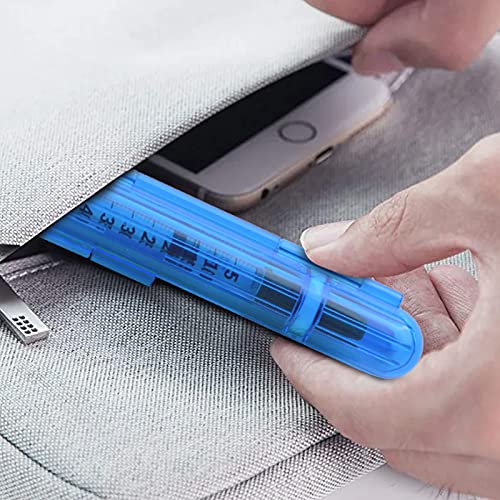 Medarchitect PSC (MA-PSC) Portable Travel Insulin Prefilled Syringe Case for Diabetes - color: Dark Blue Transparent+solid Green