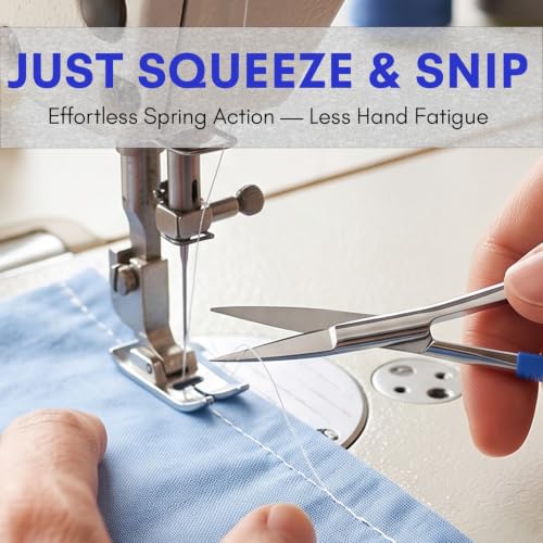 5" Spring Scissors Straight Eyebrow Eyelash Embroidery Snip - color: Mlt-mst-03