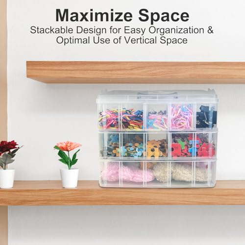 3-Tier Stackable Storage Container Box, 30 Compartments - color: 30 Pcs Storage Box