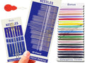 Tiazey 51 Gold Eye Sewing Needles, with Threader & 21 Colors Threads - color: 51 Gold Eye Needle with Threads