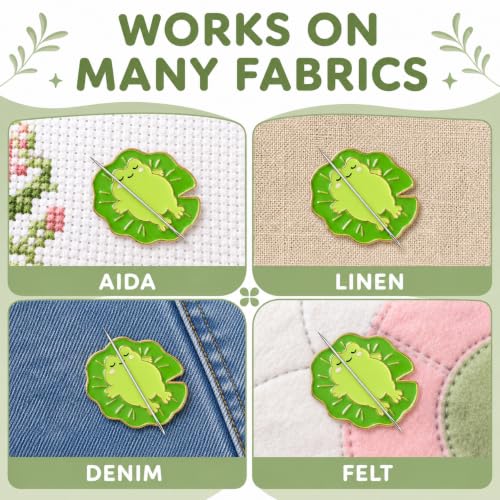 HENYANMHXH Needle Minder Magnet, Cute Magnetic Needle Holder, Lazy Frog - color: Lazy Frog