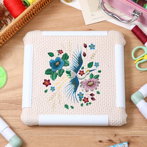 Janinka 3 Pcs Embroidery Hoop Cross Stitch Frames and Hoops, Green - color: Green