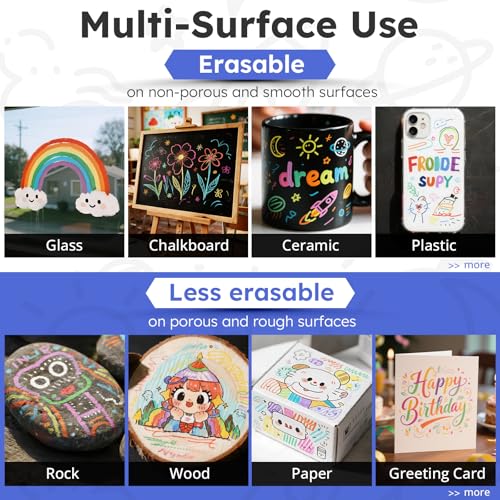 KERIFI Liquid Chalk Markers Fine Tip 1.0 mm, 36 Colors Wet Erase Makers for Chalkboard Calendar, Erasable Chalk Pens for Blackboard, Bistro Menu, Wedding Signs, Glass Window Decor, 45 Labels Included - color: 36 Colors