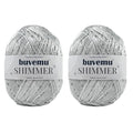 Shimmer Metallic Thread for Crochet, Lace, Silver, Silver Glitter, 2-Pack - color: Silver, Silver Glitter, size: 2 Pack