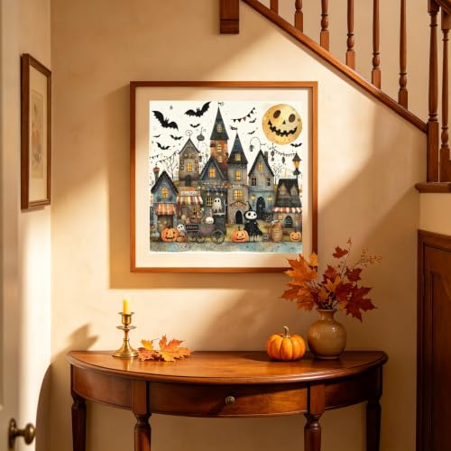 5D Halloween Town Diamond Painting Kits for Adults, Diamond Art Kits - color: KM1186-1