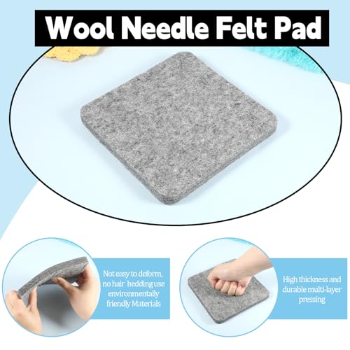 Aeaocvo Needle Felting Pad, Grey Sponge Pad, 6×6 in Needle Felting Mat for Any Wool Felt Supplies - size: 6×6 inch