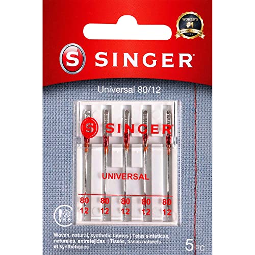 SINGER 04735 Sewing Machine Needles, 5-Pack, 80/12 - style: 80/12