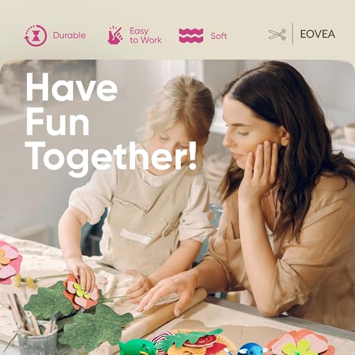 EOVEA | Acrylic Felt Fabric by The Yard | 72" Wide | 1.6mm Thick | Soft & Durable Non-Fraying Felt | for DIY Crafts, Sewing, Upholstery, Costumes & Padding(Neon Pink, 1 Yard) - color: Neon Pink, size: 1 Yard
