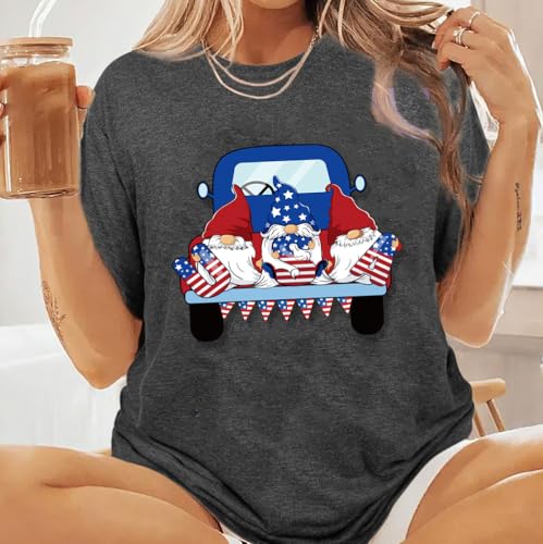 4 Packs USA Patriotic Iron on Transfers Stickers 4th of July Iron on Decals Patches Appliques Heat Transfers Vinyl American Girls Flag Dwarf Design Memorial Day Decals for Clothes Bag Pillow Cover DIY - color: July of 4th A