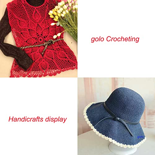 golo Crochet Thread Crochet Yarn for Hand Kniting Tatting Yarn 218 - color: 517 Gary