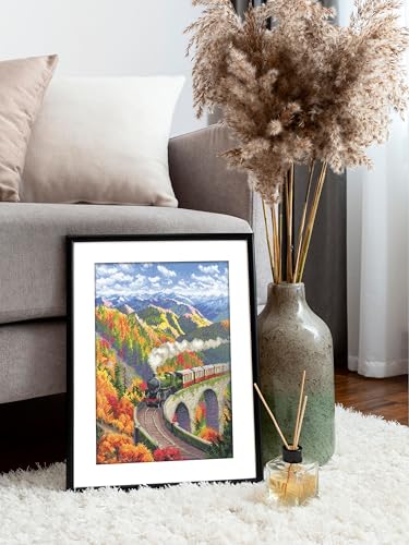 RIOLIS 2211 Autumn Express Counted Cross Stitch Kit 11.75 x 15.75 in - style: Autumn Express 2211
