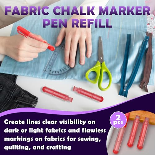 2PCS Sewing Chalk Refill - Red - color: Replacement - Red