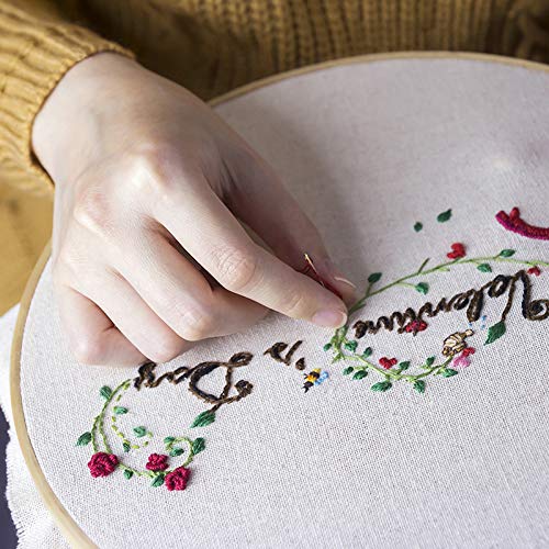 Caydo 6 Pieces 16 Inch Embroidery Hoops Cross Stitch Hoop Ring for Art Craft Handy Sewing, Wedding Wreath Decoration and Dream Catch - style: 16 INCH