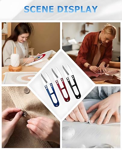 DAWZMR 24 Pcs 4.1" Yarn Snips Scissors for Sewing, Small Embroidery Thread Snippers Cutter Mini
