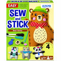 EZCRA Bear Sewing Kit for Kids Ages 4-8 - 4 Beginner Felt Projects - color: Bear 4-in-1