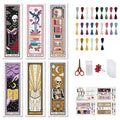 FREEBLOSS 6 Set 11CT Cross Stitch Bookmark Kit 8"x2.4" Tarot Theme - style: Tarots