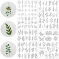 Water Soluble Embroidery Patterns, Stick and Stitch Paper for Sewing - style: leaves 1305