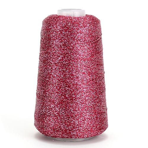 Metallic Crochet Thread, 80g Lurex Yarn for Charms(Violet) - color: Violet