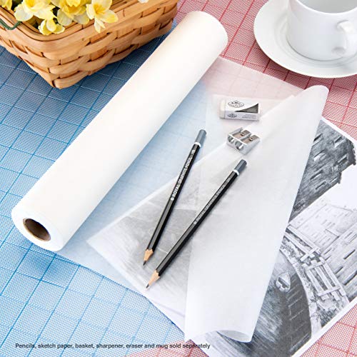 Bee Paper 12" x 50 yds Sketch and Trace Roll, White - color: White, size: 12-inch x 50-yard Roll