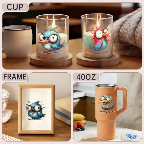 32 PCS Funny Birds UV DTF Cup Wrap Stickers - style: Funny Birds