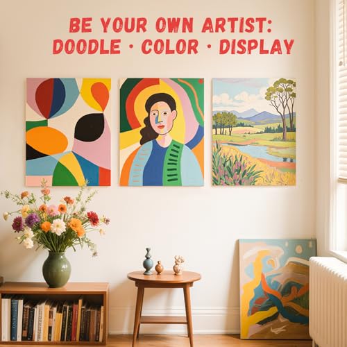 Simetufy 12 Pack 16x20 Inch Flat Canvas Panels Large Painting Boards - size: 16"x20"