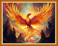 Redxing Stamped Cross Stitch Kits Full Range of Embroidery Starter Kits- Needlepoint Counted Cross Stitch Kits for Beginner Adults 11CT Printed Embroidery Kit-Fire Phoenix Mountains Rivers 16x20 inch - color: Artskits27