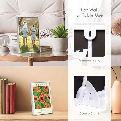 Mantello Picture Frames 4x6 Set of 12 - Small Picture Frame, Front Loading Frame Set - Wall Frames, White Picture Frames- 12 Pack, White - color: White, size: 4x6 - 12 Pack