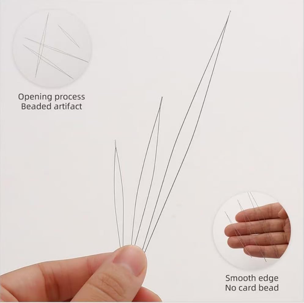 floatingsnow 28 Pcs Beading Needle for Seed Beads, Big Eye Bead Needles for Jewelry Making - color: 28 Pcs