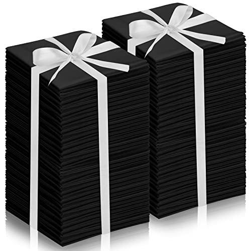 Mixweer 300 Pcs 4 x 4 Inches Cotton Fabric Squares Precut Quilting Fabric Bundles Solid Colors Quilt Material for DIY Craft Sewing Embroidery(Black) - color: Black