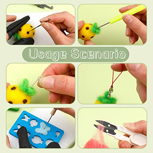 JUPEAN Needle Felting Kits for Beginners Adults 50 Colors Wool Felting Kit - style: Style C