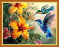 Dimensean Stamped Cross Stitch Kits Full Range of Embroidery Patterns Starter Kits for Beginners Adult DIY Cross Stitches Needlepoint Kits 11CT-Hummingbirds Gather Honey 16x20 inch - color: Arts kits 03