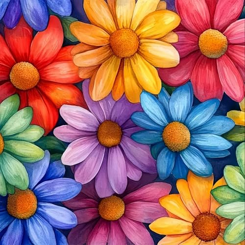 niurenmaoyi Stamped Cross Stitch Kits for Beginners,Counted Embroidery Craft Kits for Adults,Needlepoint Kits for Adults,Flowers Wall Art 13.8X13.8In - color: Cross Stitch Kits0421-01