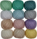 KCS Mercerized Pearl Cotton Thread Size 8 Crochet Needlework Embroidery Threads Ball (12, 12balls18) - color: 12balls18