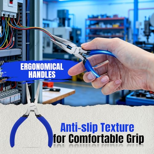 2 Pcs Wire Cutters and Needle Nose Pliers Set, 5 Inch