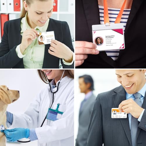 100 Pack Premium Blank PVC Cards with Slot Punch on Long Side - Horizontal Slot Punch Blank ID Cards- CAETOUNG CR80 30 Mil Graphic Quality White Plastic Cards for Photo ID Badge Printers - color: 100pack