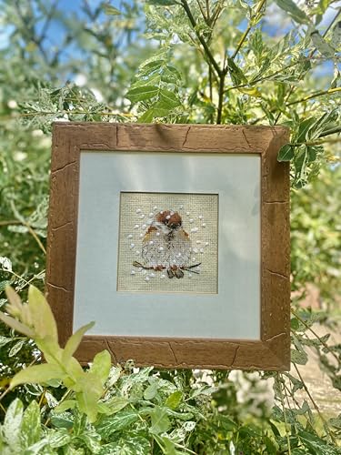 RIOLIS 1680 Sparrow Counted Cross Stitch Kit 3.94 x 3.94 in - style: Sparrow 1680
