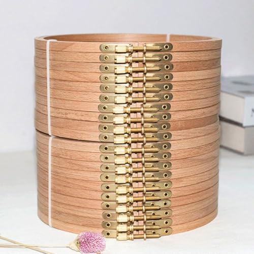 Wooden Embroidery Hoop Craft Useful Cross Stitch Hoop, Household Beech Rack Circle Sewing Tool ﻿(6inch) - color: 6inch