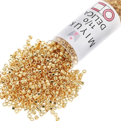 Miyuki Delica Seed Beads - color: DB0031 - Gold 24K Plated