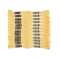DMC 6-Strand Embroidery Cotton Floss, Pale Yellow - color: Pale Yellow, size: 8.7 yards