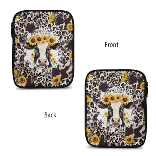Kathyboom Cowhide Sunflower Empty Crochet Hook Case - Crochet Hook Organizer Case Crochet Hook Holder for Knitting & Crochet Supplies, Crochet Needles, Crochet Accessories - color: Cowhide Sunflower