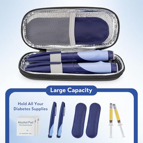 SMYV Insulin Cooler Travel Case with 2 TSA Approved Ice Packs, Black - color: Eva Black