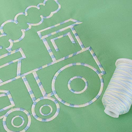 ThreadArt Multicolor Cotton Thread, 600M 40/3, Pastel Sky 2650 - color: Pastel Sky