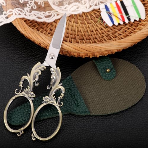 YOUGUOM All Purpose Scissors with Cover, Sewing Shears - color: Bronze